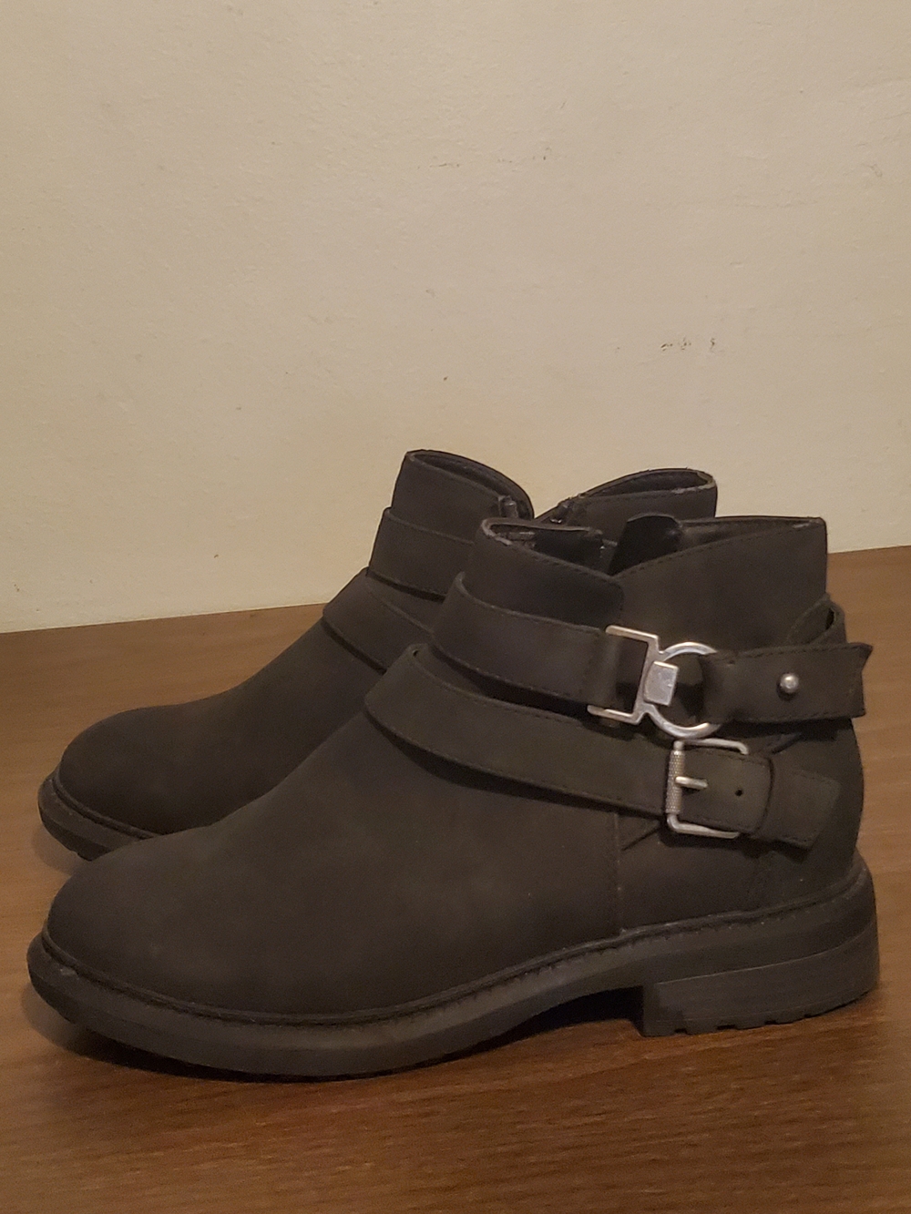 Sonoma Black Buckle Strap Ankle Booties